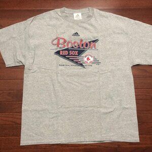 2005 Boston Red Sox T Gray Blue MLB Baseball E shirt retro
